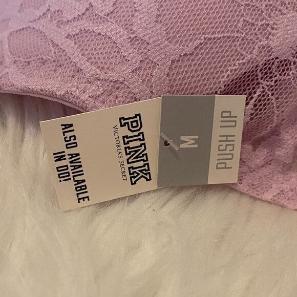 PINK Lavender Lace High Neck Bralette - Picture 3 of 3